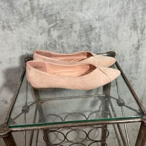 Birdies Goldfinch suede Leather Ballet Flat Women's Size 8 Pointed Toe pink tan